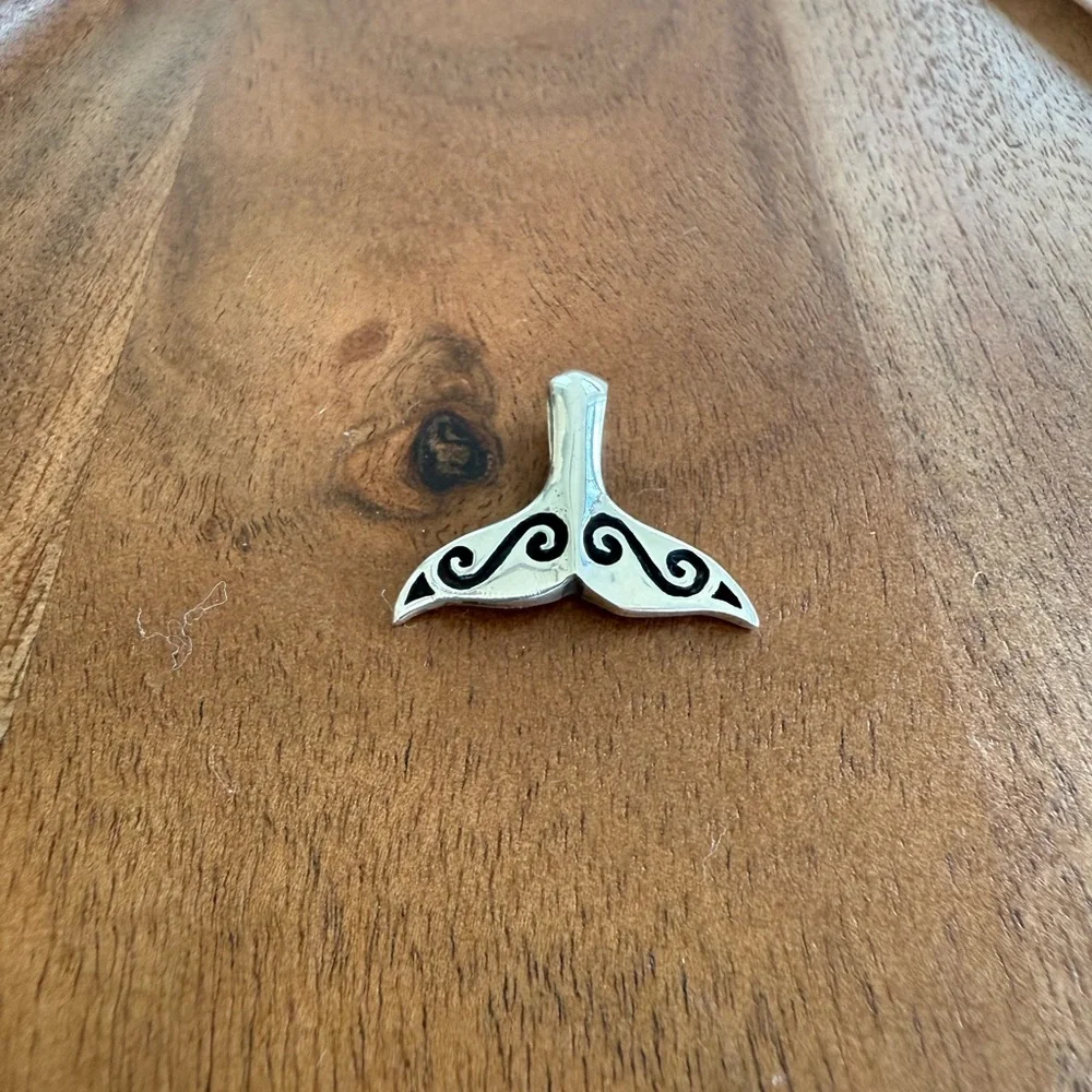 Sterling Silver Whale, Dolphin, Mermaid Tail Pendant